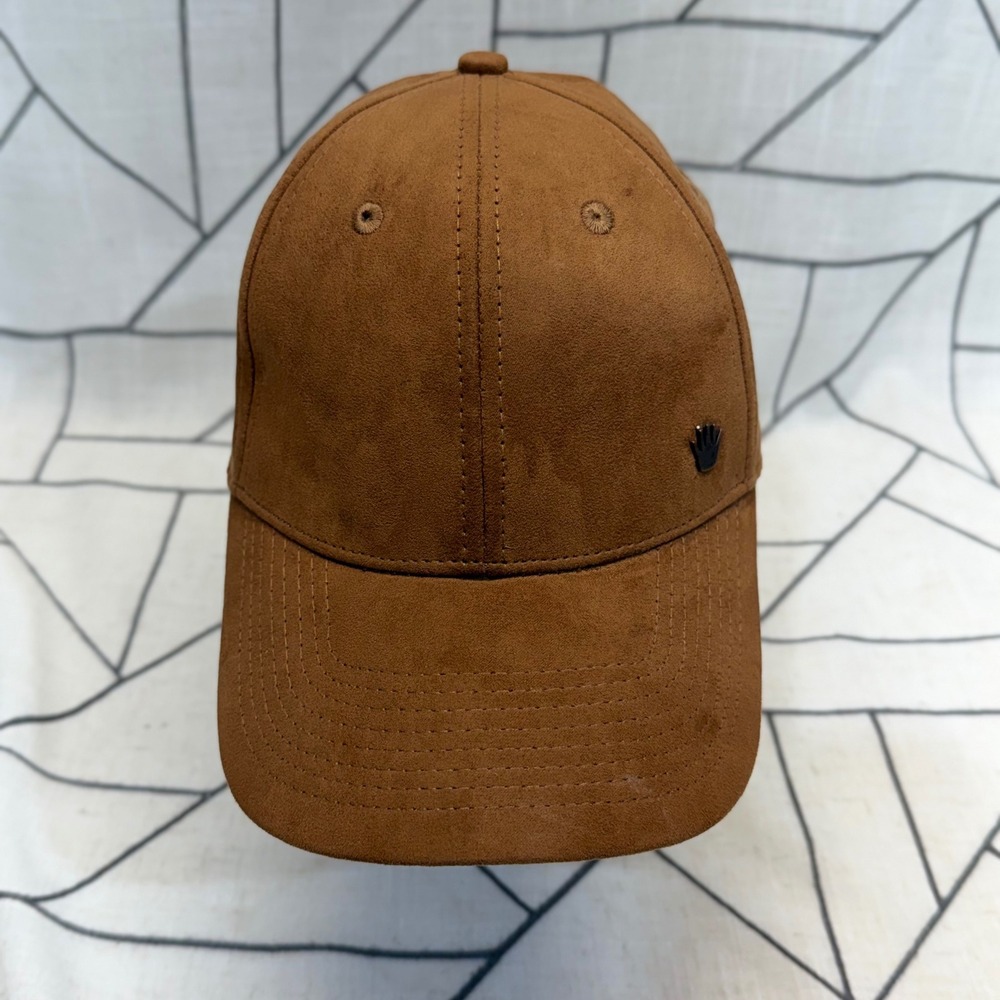No Bad Ideas Baseball Cap OSFA Brown‎ Faux Suede The Stalker Strapback Hat
